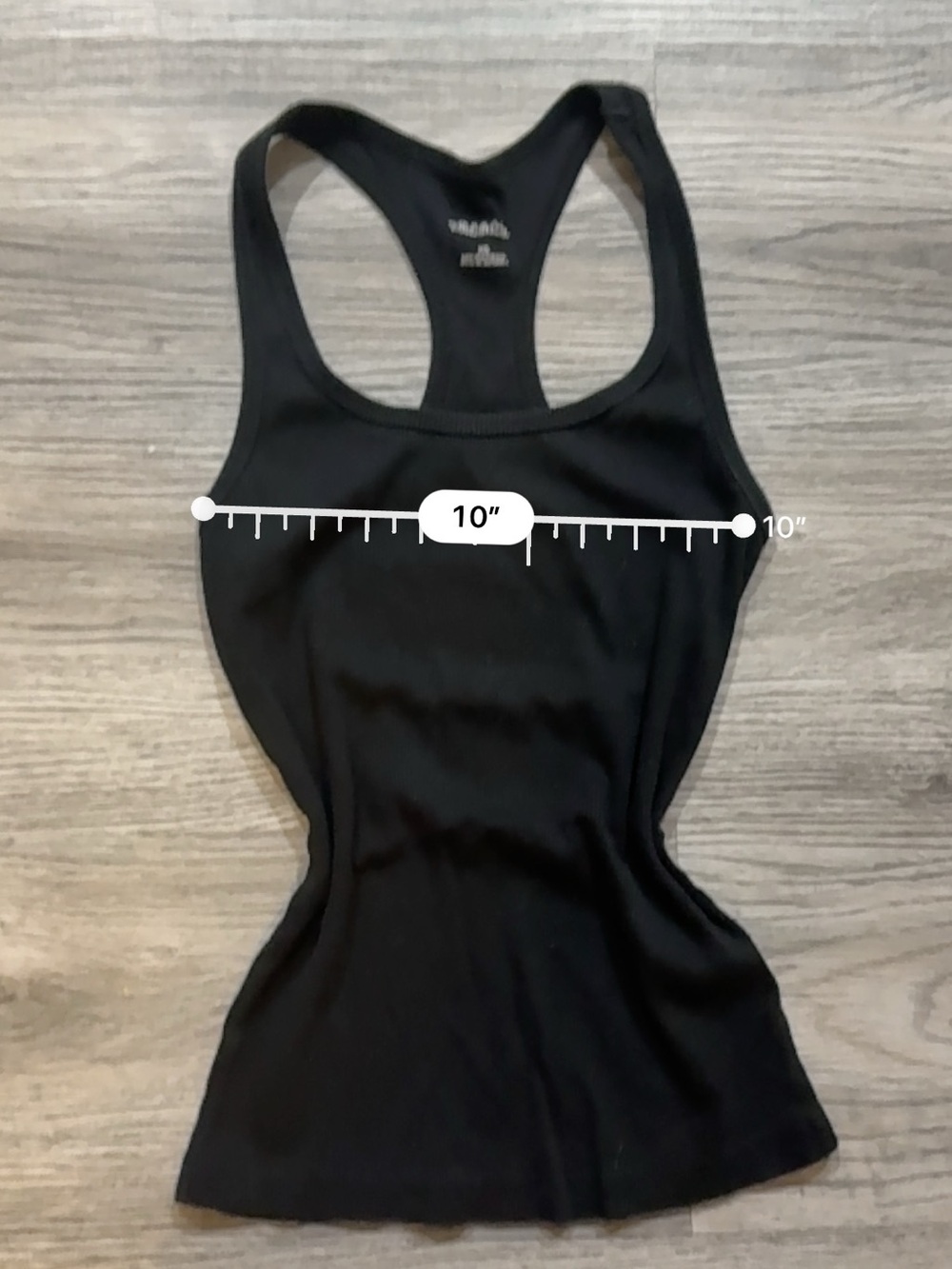 Black Ribbed Racerback Tank Top - Picture 4 of 5